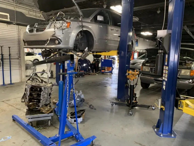 Engine and mechanical work in progress at McCoy Enterprises